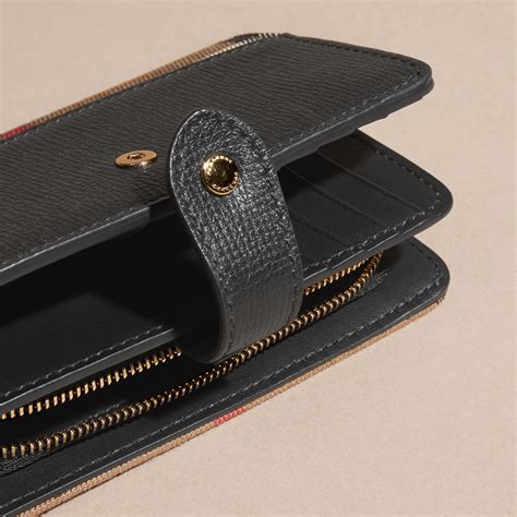 burberry wallet black leather